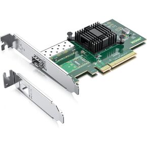 10Gb PCI-E SFP+ NIC Network Card NIC, with Broadcom 57810S Chipset, Dual SFP+ Port, PCI-E X 8/X16 Ethernet LAN Adapter Support Windows Server/Windows/Linux/VMware