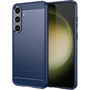 for Samsung Galaxy S24+ plus Phone case, Shockproof, Scratch Resistant Carbon Fiber Jacket, Soft TPU,for Galaxy S24+ plus case (Blue)