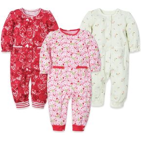 Baby Infant Toddler Girls Long Sleeve Rompers Jumpsuits One-Piece Cotton Outfits