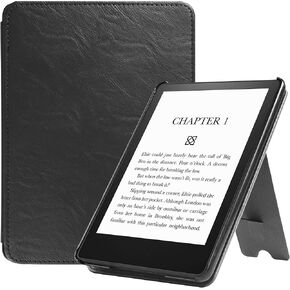 6.8" Paperwhite Case for Kindle Paperwhite (11th Generation-2021),Signature Paperwhite Case Cover - Premium Paperwhtie case with Stand and Hand Strap for Kindle Paperwhite 11th 2021-Black