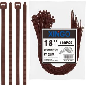 ربطات عنق بسحاب سوداء مقاس 60.96 سم شديدة التحمل (100 عبوة)، قوة شد 60 رطل، مقاومة للأشعة فوق البنفسجية للاستخدام الداخلي والخارجي in Kuwait