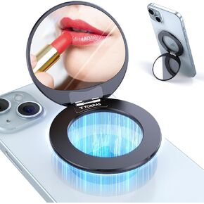 TORRAS for MagSafe Phone Grip Holder [Designed for Beauty] Cell Phone Mount, Pocket Portable Mirror Magnetic Phone Grip with Stand fit for iPhone 15/14/13/12 Pro Max fits for MagSafe Accessories