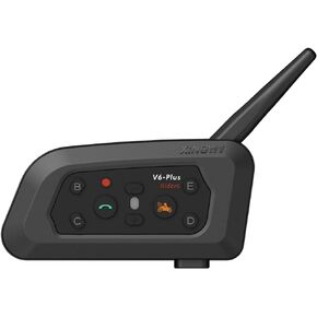 V6 Pro Motorcycle Bluetooth Headset, 2 Riders Intercom Bluetooth 5.1 Helmet Communication System with Hands-Free Call and Noise Reduction for Motorcycling Skiing and Climbing (2)