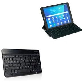 BoxWave Keyboard Compatible with Samsung Galaxy Book (12 in) - SlimKeys Bluetooth Keyboard, Portable Keyboard with Integrated Commands for Samsung Galaxy Book (12 in) - Jet Black