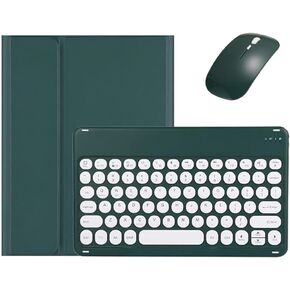 Keyboard Case Compatible with iPad Pro 13 inch M4 2024 Case with Keyboard and Bluetooth Mouse, Detachable Candy Color Keyboard Cover Round Key,Mist Blue
