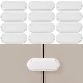 Fursafe&Q Baby Proof Cabinet Locks, Child Safety Locks Adhesive Drawer lock for Fridge Ovens Dresser Closet Latches No Drill Multi-Purpose Cupboard Locks for Furniture Kitchen 4Pack