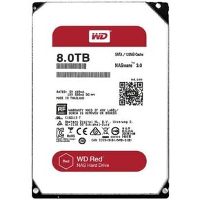 محرك الأقراص الصلبة WD Red 8 تيرابايت NAS - 5400 دورة في الدقيقة فئة SATA 6 جيجابايت/ثانية وذاكرة تخزين مؤقت 128 ميجابايت 3.5 بوصة - WD80EFZX