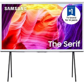 SAMSUNG 43-Inch Class QLED 4K The Serif LS01D Series Quantum HDR Smart TV with 360 L-Shape Design, Anti-Reflection Matte Display, Detachable Easel Stand, Alexa Built-in (QN43LS01D, 2024 Model)