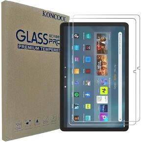 [عبوة من قطعتين] واقي شاشة Fire Max 11 Tablet 2023 الجديد كليًا (يدعم معرف الوجه وقلم Fire Max 11 Stylus Pen)، زجاج مقوى عالي الدقة مضاد للخدش وبصمات الأصابع بصلابة 9H الجيل الثالث عشر، فقط لإصدار 2023