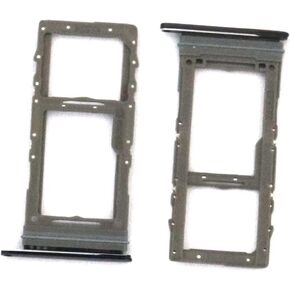 2Pcs Single SIM Card Tray+Micro SD Card Tray Holder Slot Replacement Parts Compatible with Samsung Galaxy S20/20+/20 Ultra All The Models (Black)