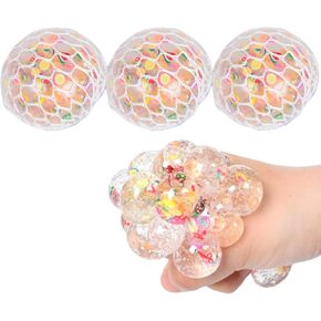 1Pcs Squishy Grape Mesh Stress Balls Stress Relieve Sensory Squishy Balls Hand Exercise Bouncy Balls
