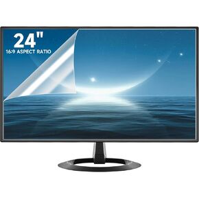2 Pack 24 Inch Anti Glare Computer Screen Cover for 1080p Computer Monitors, Eye Protection Anti Scratch & Anti Glare Film for 24'' with (1920 x 1080) 16:9 Ratio Monitors