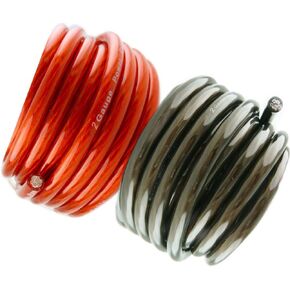 20' ft 2 Gauge 10' RED and 10' Black Car Audio Power Ground Wire Cable Feet AWG