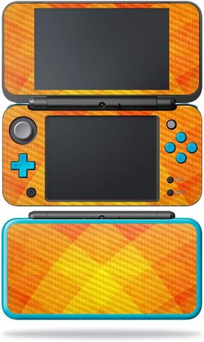 MightySkins Carbon Fiber Skin for Nintendo New 2DS XL - Blue Flames | Protective, Durable Textured Carbon Fiber Finish | Easy to Apply, Remove, and Change Styles | Made in The USA in Saudi Arabia
