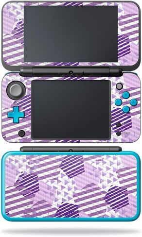 MightySkins Carbon Fiber Skin for Nintendo New 2DS XL - Blue Flames | Protective, Durable Textured Carbon Fiber Finish | Easy to Apply, Remove, and Change Styles | Made in The USA in Saudi Arabia
