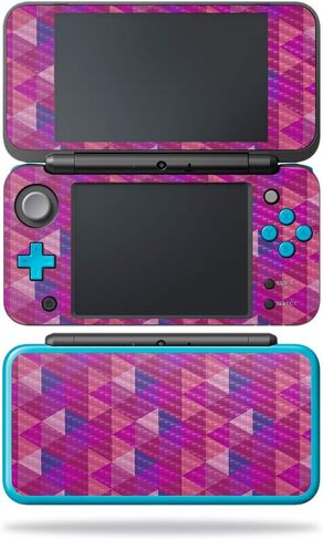 MightySkins Carbon Fiber Skin for Nintendo New 2DS XL - Blue Flames | Protective, Durable Textured Carbon Fiber Finish | Easy to Apply, Remove, and Change Styles | Made in The USA in Saudi Arabia