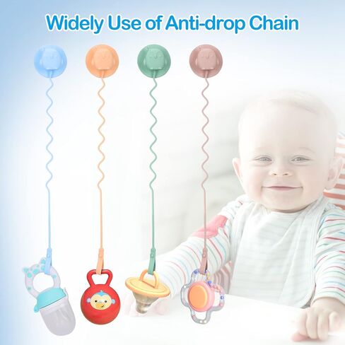 Toddler Utensils, Toddler Fork and Spoon Set Stainless Steel Toddler Silverware Set with Suction and Anti-Dropping Chain, Baby Utensils with Case On-The-Go 2 Pcs Blue in Saudi Arabia