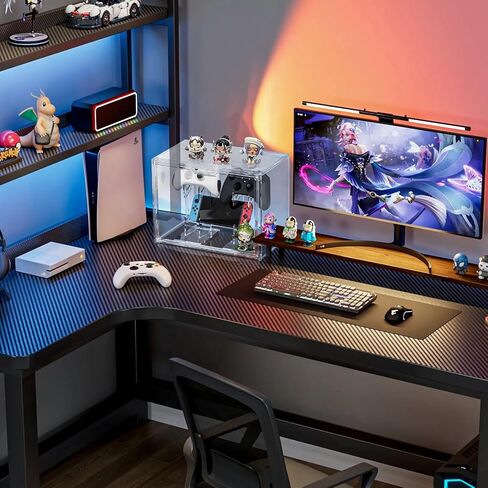 حامل وحدة تحكم BOHOIDEE Universal بطبقتين لجهاز PS4 PS5 Xbox ONE Switch، حامل سماعة الرأس وحافظة عرض أكريليك شفافة وحامل وملصقات، حامل منظم لملحقات الألعاب مقاوم للغبار in Kuwait