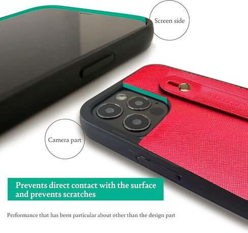 Hanatora - جراب ياباني متوافق مع iPhone 11، جلد سافيانو، حزام معصم، مصنوع يدويًا، غطاء ممتص للصدمات لهاتف iPhone 11 أحمر in Kuwait