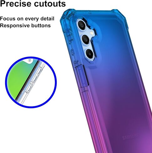 حافظة هاتف Ailiber لهاتف Samsung Galaxy A15، حافظة A15 5G مع واقي شاشة، حماية هيكل طبقة مزدوجة، ممتص الصدمات من مادة TPU بزاوية مقاومة للصدمات، حافظة هاتف محمول واقية متينة لهاتف Galaxy A15-أزرق وردي in Kuwait