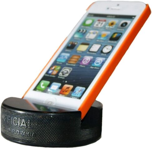 The Original Indestructible Hockey Puck Cell Phone Stand - The Best Universal Smartphone Stand. Compatible for All iPhone/Samsung/Google/LG Smartphones. Made from a Real Hockey Puck (1 Pack) in Saudi Arabia