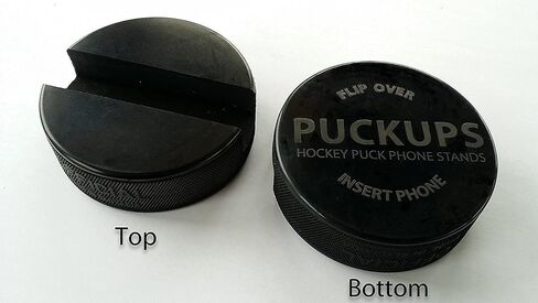 The Original Indestructible Hockey Puck Cell Phone Stand - The Best Universal Smartphone Stand. Compatible for All iPhone/Samsung/Google/LG Smartphones. Made from a Real Hockey Puck (1 Pack) in Saudi Arabia