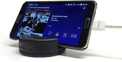 The Original Indestructible Hockey Puck Cell Phone Stand - The Best Universal Smartphone Stand. Compatible for All iPhone/Samsung/Google/LG Smartphones. Made from a Real Hockey Puck (1 Pack) in Saudi Arabia