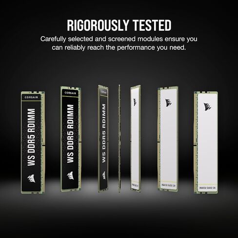 CORSAIR WS DDR5 ECC RDIMM 128GB (4x32GB) 5600MHz CL40 Intel XMP 3.0 Computer Memory - Black (CMA128GX5M4B5600C40) in Saudi Arabia