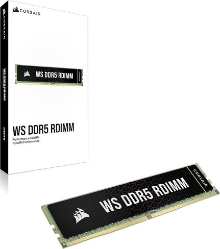 CORSAIR WS DDR5 ECC RDIMM 128GB (4x32GB) 5600MHz CL40 Intel XMP 3.0 Computer Memory - Black (CMA128GX5M4B5600C40) in Saudi Arabia