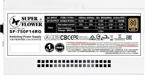 Super Flower Leadex III ARGB 80+ Gold, Addressable LEDs with 5V Motherboard Sync/Analog Controlled, ECO Fanless & Silent Mode, Full Modular Power Supply(750W) in Saudi Arabia