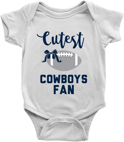 Cutest Cowboys Fan Baby Boy Girl Onesie Newborn Organic Bodysuit Romper in Saudi Arabia