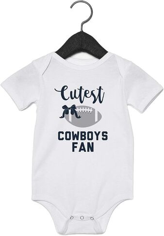 Cutest Cowboys Fan Baby Boy Girl Onesie Newborn Organic Bodysuit Romper in Saudi Arabia