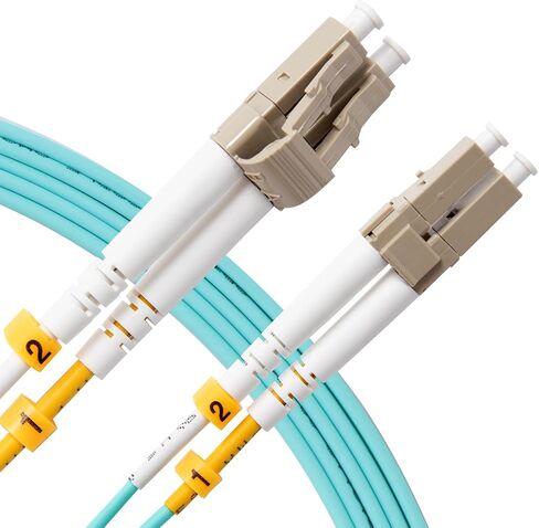 OM3 LC to LC Fiber Patch Cable 0.2m(7inch),Length Options:0.2m-50m,10GB 50/125μm Multimode Duplex Fiber LC-LC Fiber Optic Cable Cord LSZH(Aqua) in Saudi Arabia