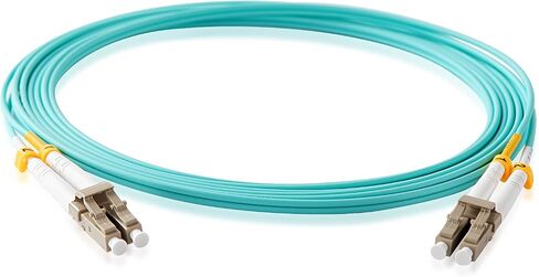OM3 LC to LC Fiber Patch Cable 0.2m(7inch),Length Options:0.2m-50m,10GB 50/125μm Multimode Duplex Fiber LC-LC Fiber Optic Cable Cord LSZH(Aqua) in Saudi Arabia