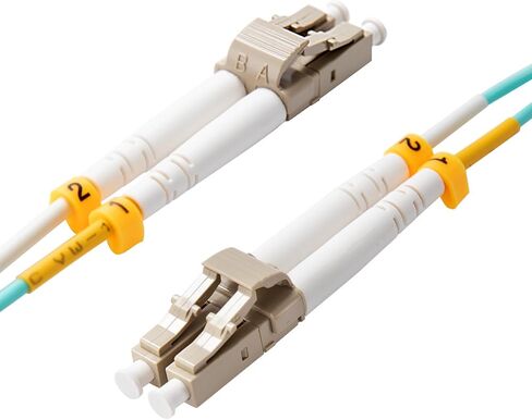 OM3 LC to LC Fiber Patch Cable 0.2m(7inch),Length Options:0.2m-50m,10GB 50/125μm Multimode Duplex Fiber LC-LC Fiber Optic Cable Cord LSZH(Aqua) in Saudi Arabia