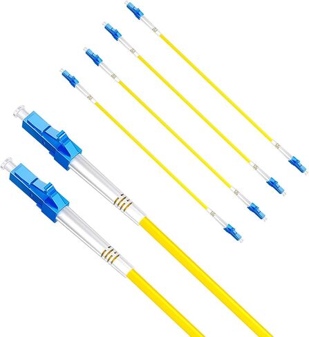 5Pcs 0.3 Meter Fiber Optic Patch Cord LC UPC to LC UPC, Simplex Single Mode Fiber Cable Jumper OS2 G652D 9/125μm, 1310nm/1550nm LSZH 3.0mm in Saudi Arabia