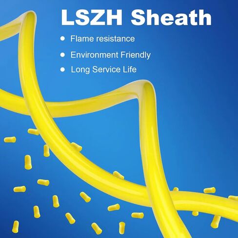 5Pcs 0.3 Meter Fiber Optic Patch Cord LC UPC to LC UPC, Simplex Single Mode Fiber Cable Jumper OS2 G652D 9/125μm, 1310nm/1550nm LSZH 3.0mm in Saudi Arabia
