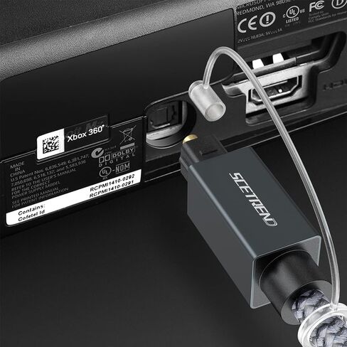 TOSLINK Cable, Optical Audio Cable 25 feet Long Fiber Optic Cable, Optic Audio Spdif Cable, Braided Toslink Optical Cord for Soundbar TV Playstation PS4 Xbox Samsung in Saudi Arabia