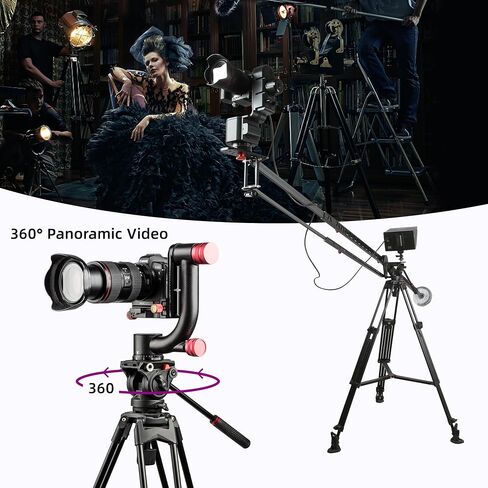 VILTROX Heavy Duty Tripod, 74 Inch Fluid Head Video Tripod, 22lbs Sturdy Heavy-duty Tripod with QR Plate, Hand Bar, Carrying bag, Mid-Level Spreader Travel Tripod for DSLR Camcorder (VX-18M II) in Saudi Arabia