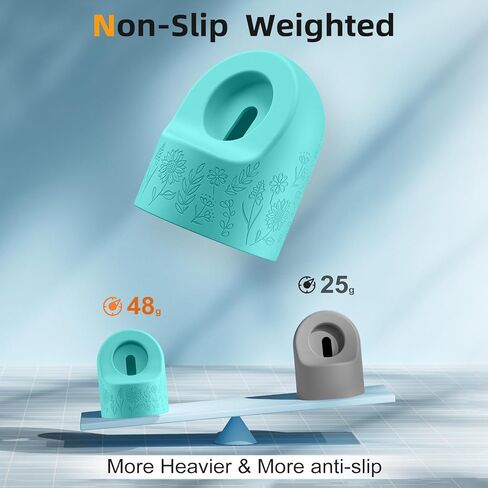 Floral Charger Stand Compatible with Apple Watch Series 9/8/SE2/SE/Ultra2/Ultra/7/6/5/4/3/2/1 (49mm 45mm 44mm 42mm 41mm 40mm 38mm), Silicone Charger Stand, Supports Nightstand Mode, Black in Kuwait