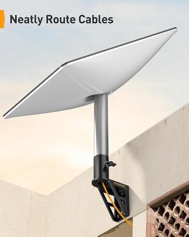 حامل حائط قصير من Perlegear Starlink، حامل Starlink معدني مقاوم للطقس مع فتحات كابل لـ Starlink Gen 2، طقم تركيب Starlink للخشب والجص والخرسانة والطوب، تحميل أقصى 33 رطل، PGSDM01 in Kuwait
