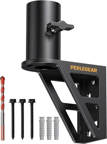 حامل حائط قصير من Perlegear Starlink، حامل Starlink معدني مقاوم للطقس مع فتحات كابل لـ Starlink Gen 2، طقم تركيب Starlink للخشب والجص والخرسانة والطوب، تحميل أقصى 33 رطل، PGSDM01 in Kuwait