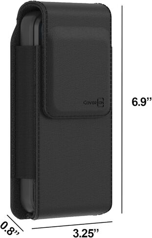 CoverON Holster for Google Pixel 8 Pro 7 Pro 6 Pro/Pixel 7 6 5A 4A 4 XL, Cell Phone Case Belt Clip Magnetic Close Carrying Vertical Leather Pouch (Fits with Otterbox or any Case on) in Saudi Arabia