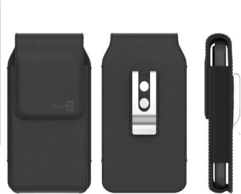 CoverON Holster for Google Pixel 8 Pro 7 Pro 6 Pro/Pixel 7 6 5A 4A 4 XL, Cell Phone Case Belt Clip Magnetic Close Carrying Vertical Leather Pouch (Fits with Otterbox or any Case on) in Saudi Arabia