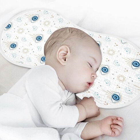 Kigai Magic Evil Eye Muslin Baby Burp Cloths - Super Absorbent and Soft Burping Rags - Cotton Burp Clothes Set for Boys and Girls, 2 Pack in Saudi Arabia