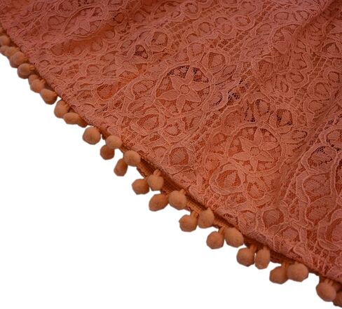 Toddler Girls Lace Dress Pom Pom Ruffle Sleeve Kids Party Birthday Princess Dresses for Age 12 Months-5 Years in Saudi Arabia