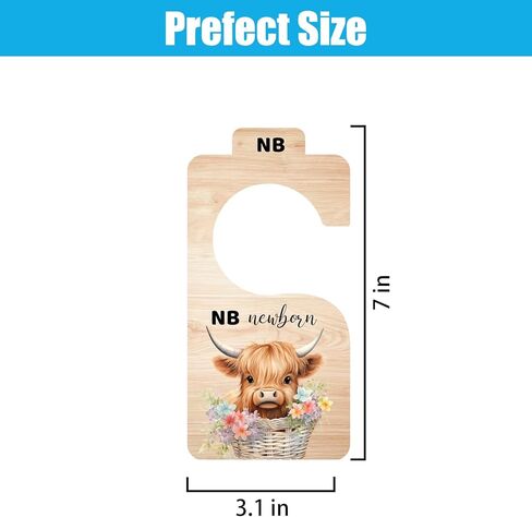 Highland Cow Baby Closet Organizer Dividers，Adorable Baby Clothes Dividers for Newborn Nursery Decor Stuff - Set of 8 from 0-24+Months in Saudi Arabia
