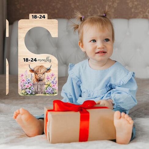 Highland Cow Baby Closet Organizer Dividers，Adorable Baby Clothes Dividers for Newborn Nursery Decor Stuff - Set of 8 from 0-24+Months in Saudi Arabia