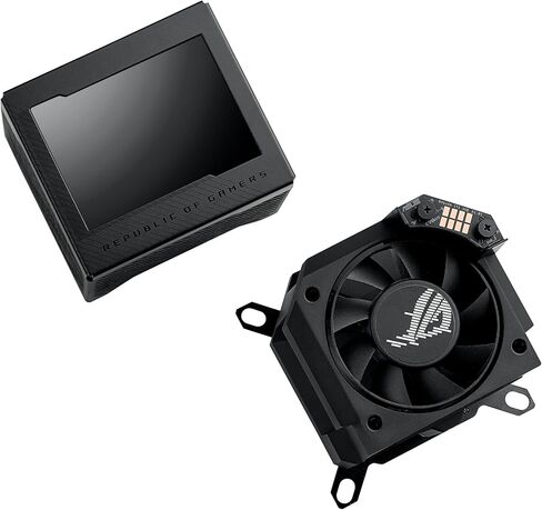 ASUS ROG RYUJIN III WB CPU Water Block-Intel LGA 1700, 1200, 115X, AMD Socket AM4, AM5 Asetek Copper Cold Plate Black, 178 Micro-Cooling, 3.5Inch Full Color LCD Display, Embedded VRM Fan, ROG Fittings in Kuwait