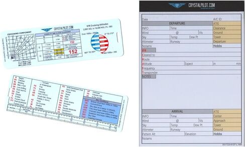 مجموعة أدوات تخطيط الطيران - أوراق الغش Metar وVFR-IFR بمقياس مقطعي + مفكرة VFR-IFR، جيب in Kuwait